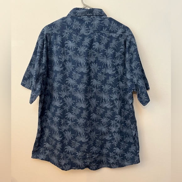 Jachs Seersucker Palm Tree Print Short Sleeved Shirt - Picture 3 of 8